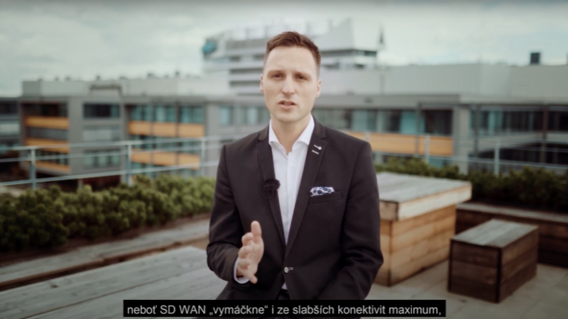 Odkaz na video. Shrnutí výhod SD-WAN sítě pro firmu.